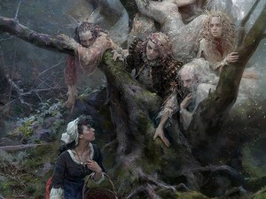 油画-“农妇与仙女”.Julia Litvinova ​​​